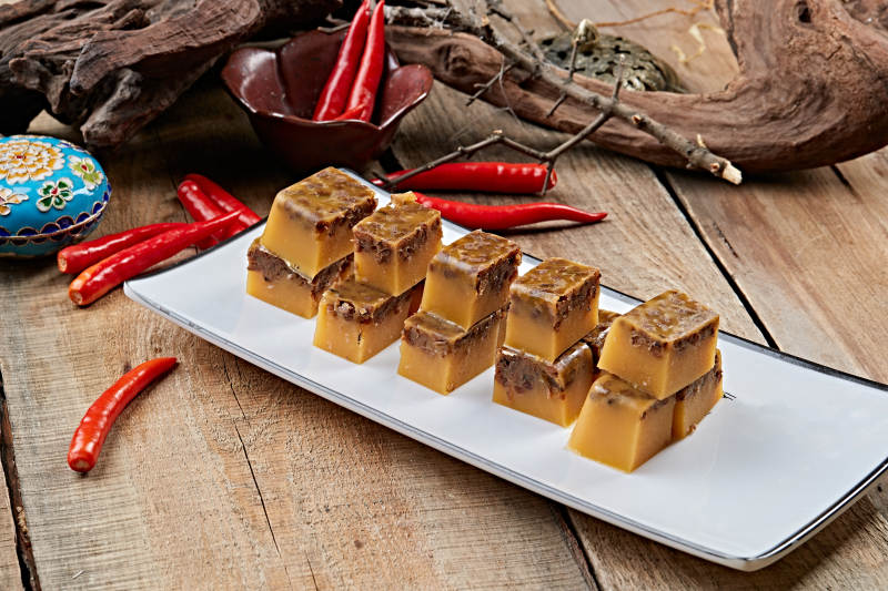 甜品小吃红豆豌豆黄图片