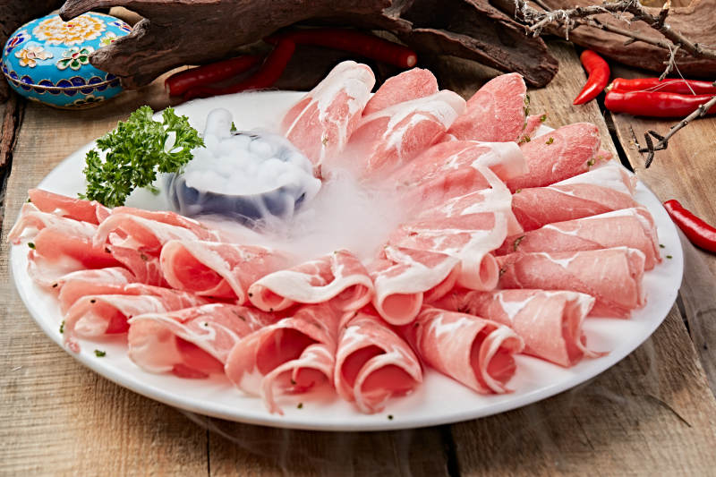 火锅食材内蒙肥羊肉片图片