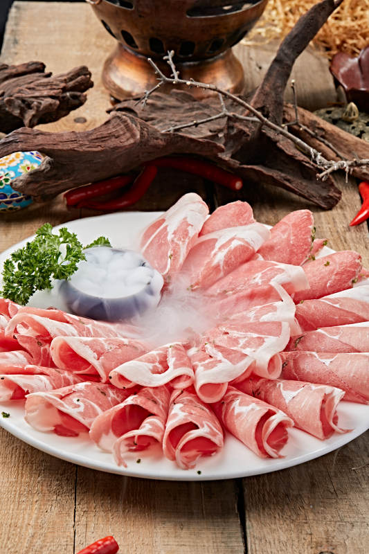 火锅食材内蒙肥羊肉片图片