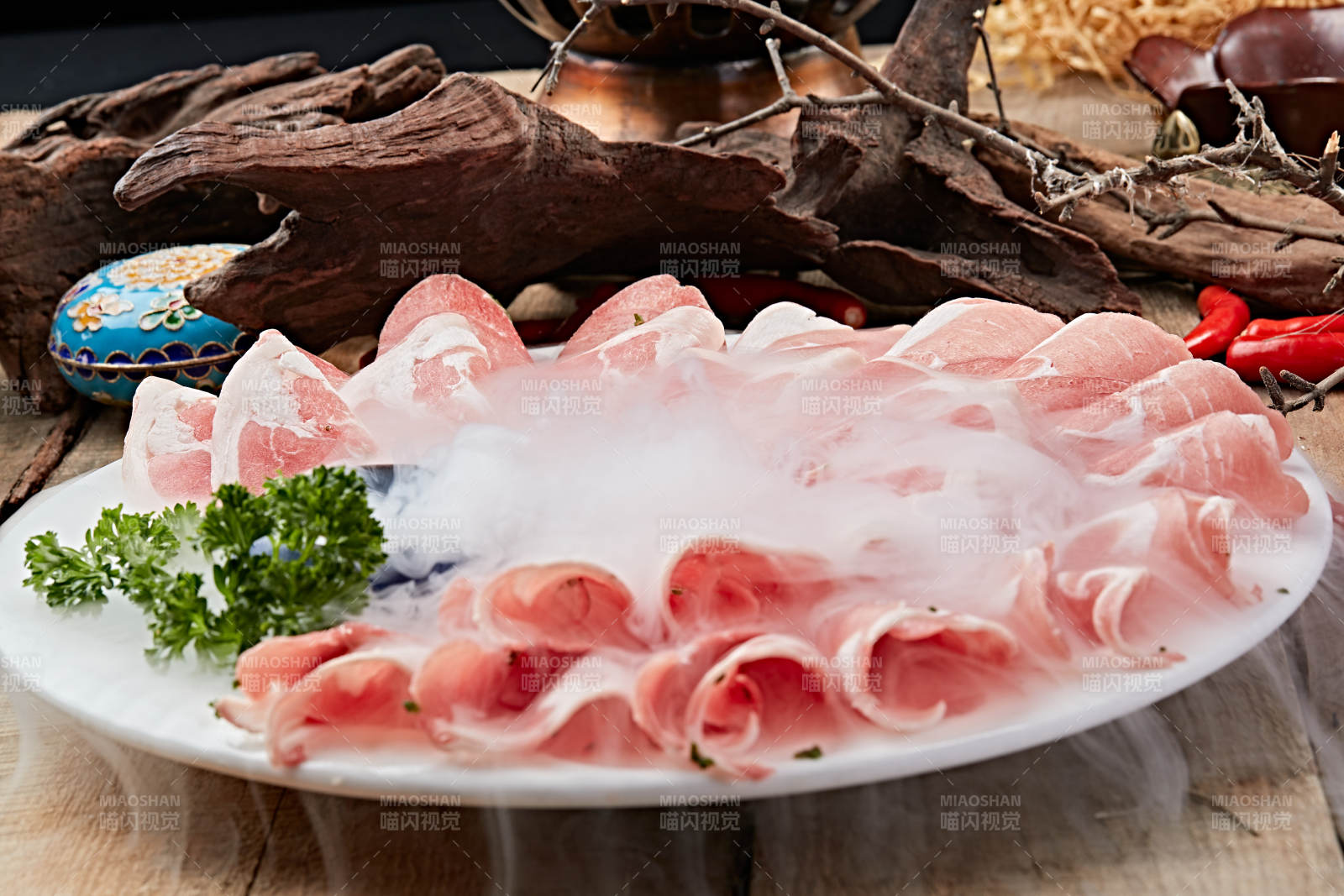 火锅食材内蒙肥羊肉片图片