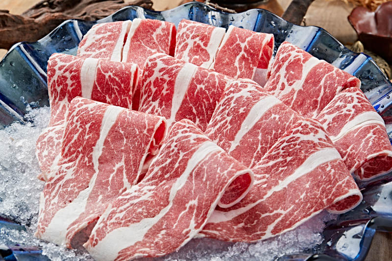 雪花肥牛切片图片
