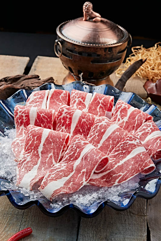 雪花肥牛切片图片