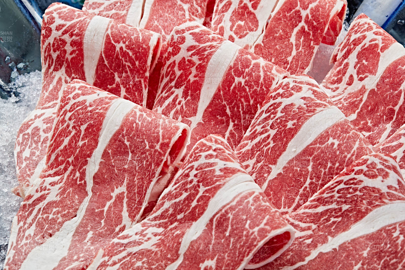雪花肥牛切片图片