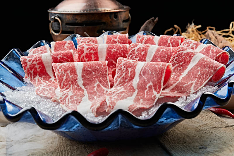雪花肥牛切片图片