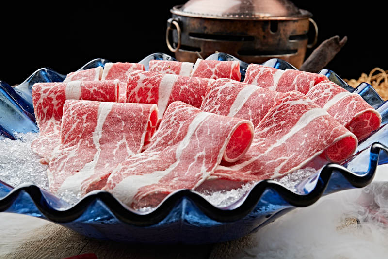 雪花肥牛切片图片