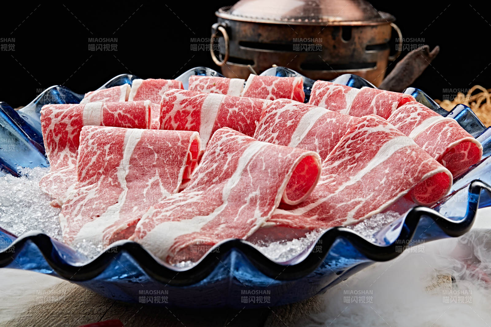 雪花肥牛切片图片