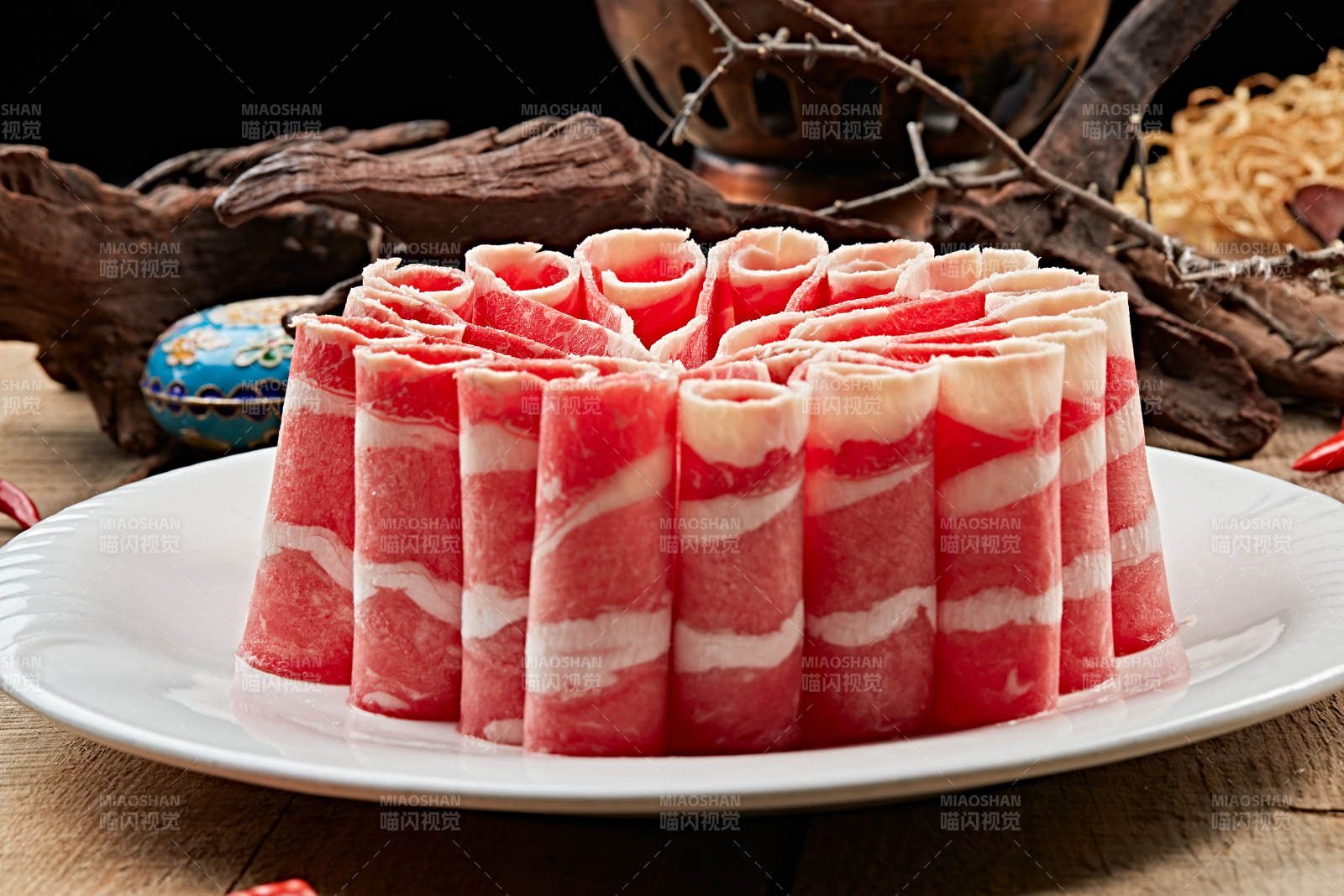 草原肥羊肉卷图片