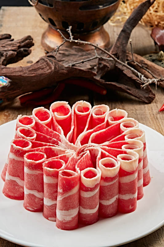 草原肥羊肉卷图片