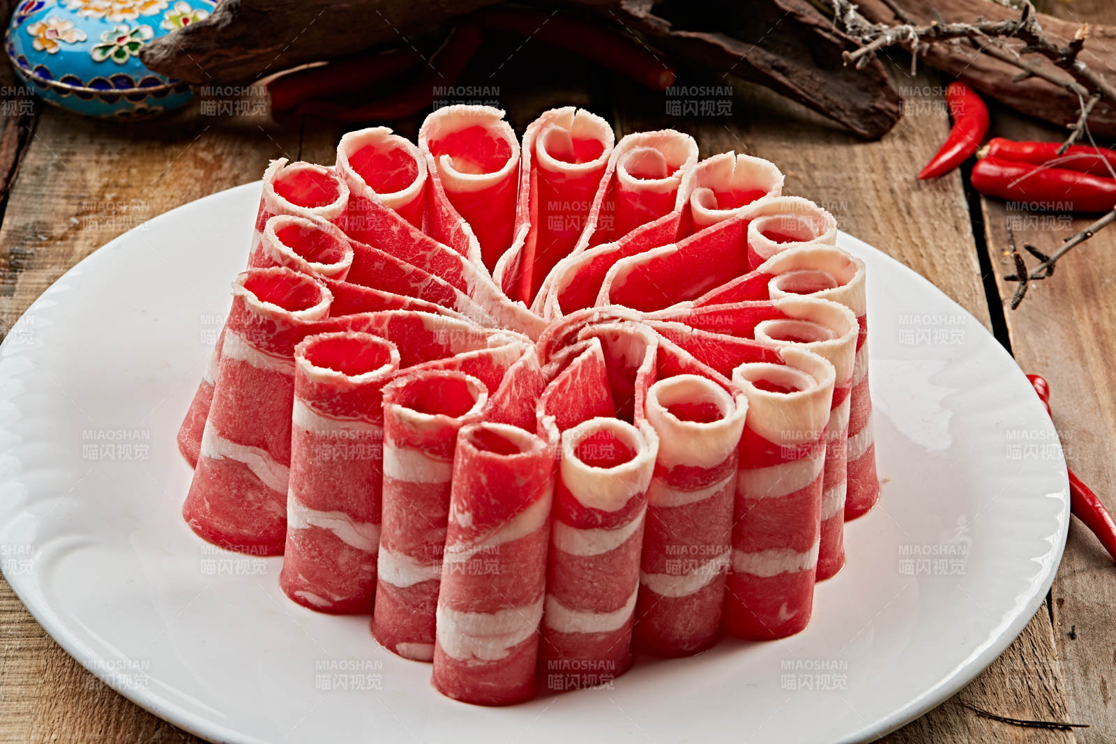 草原肥羊肉卷图片