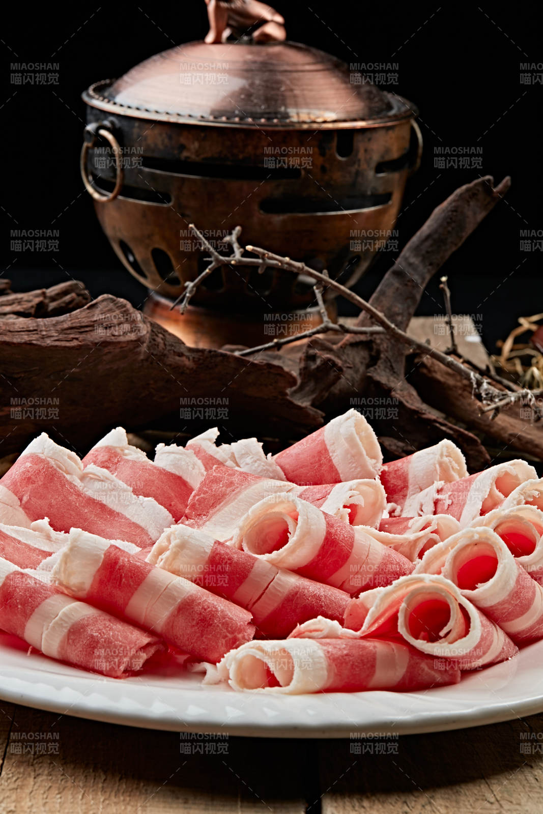 草原肥羊肥牛肉卷图片