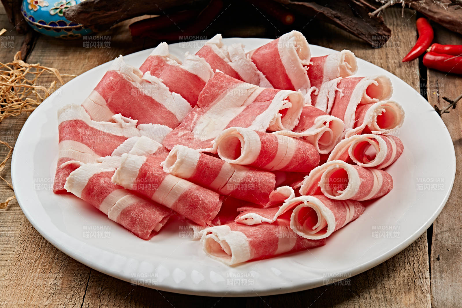 草原肥羊肥牛肉卷图片