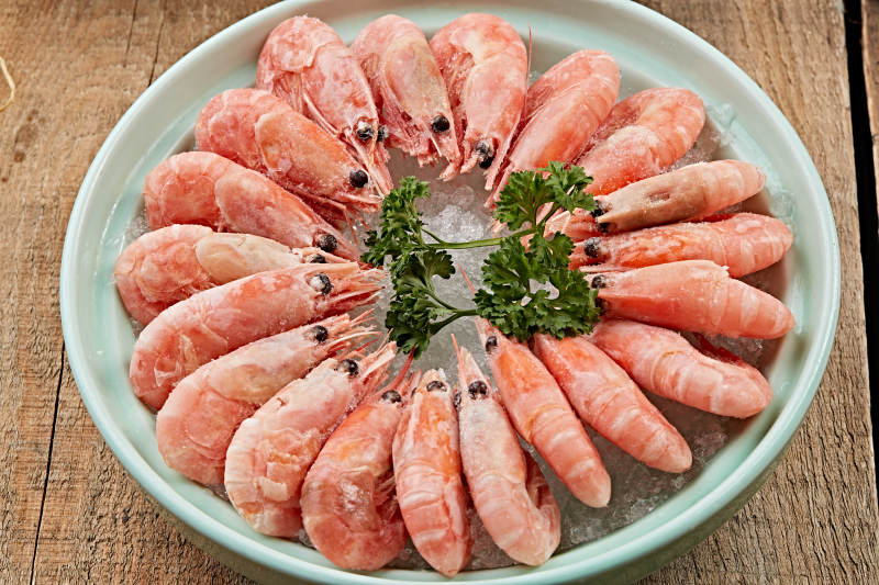 速冻新鲜北极甜虾图片