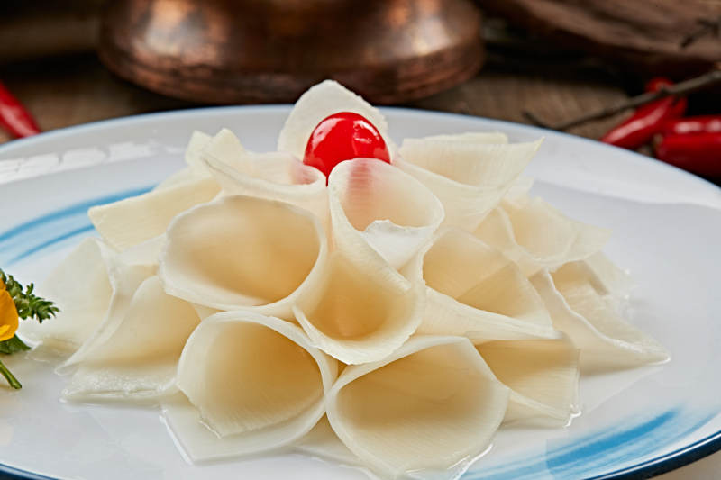 火锅食材新鲜冬笋片图片