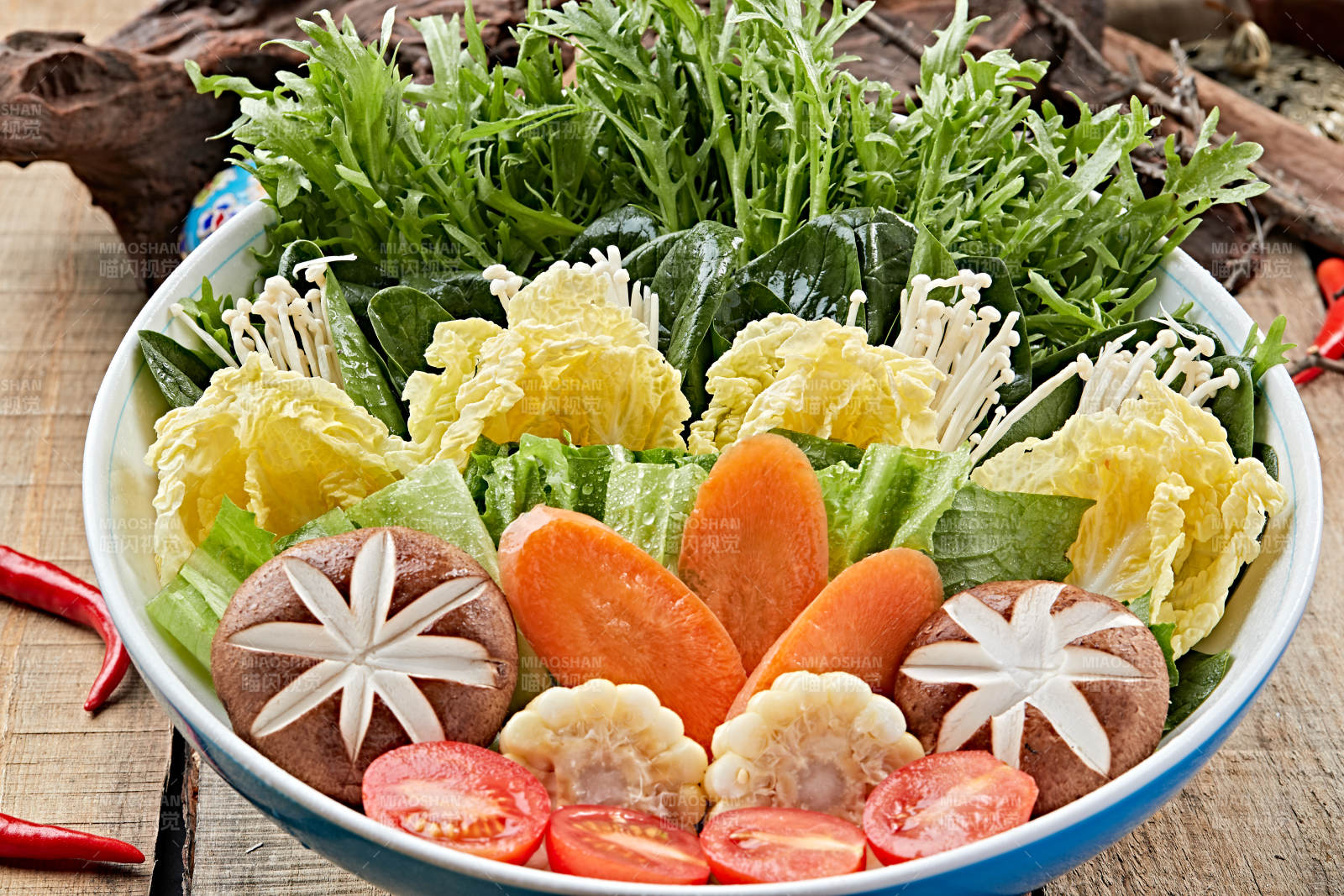 火锅食材新鲜时蔬图片