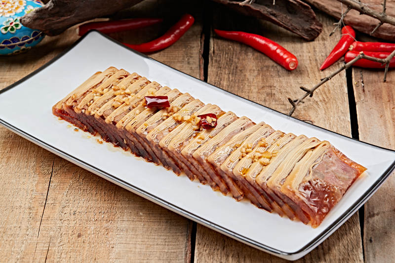 豆皮肘花猪皮冻图片