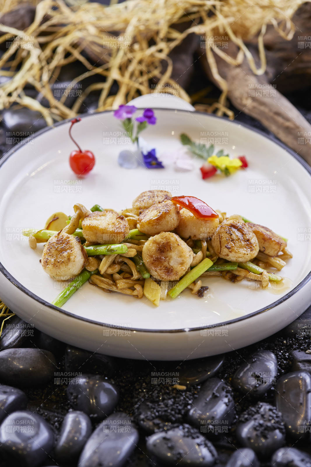 酱爆带子白玉菇瑶柱图片