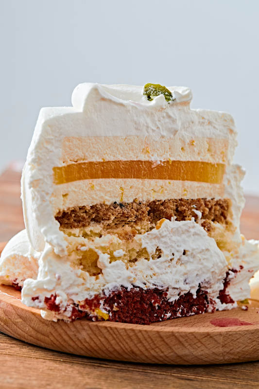 鲜水果奶油多层夹心蛋糕图片