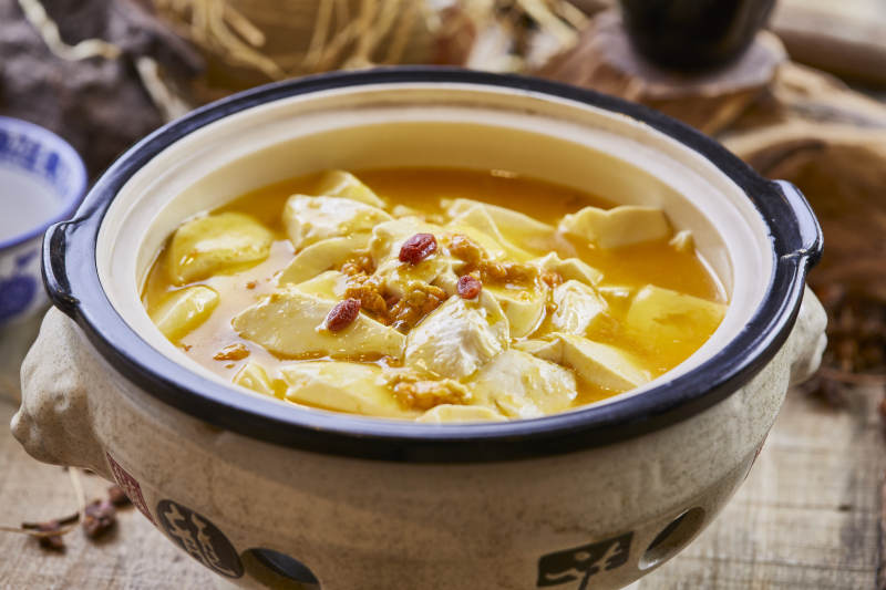 蟹黄海胆炖豆腐图片