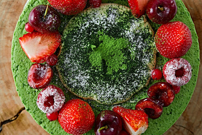 鲜果抹茶禅意鲜奶蛋糕图片