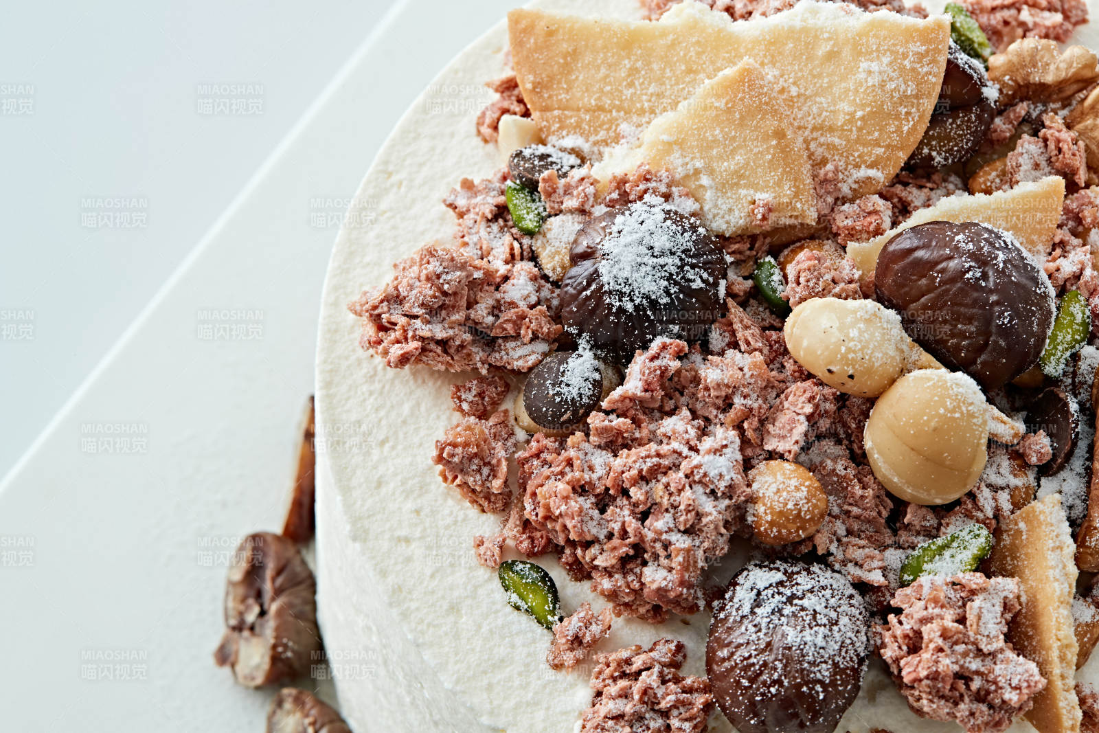 鲜奶油板栗坚果曲奇饼洛丽塔蛋糕图片