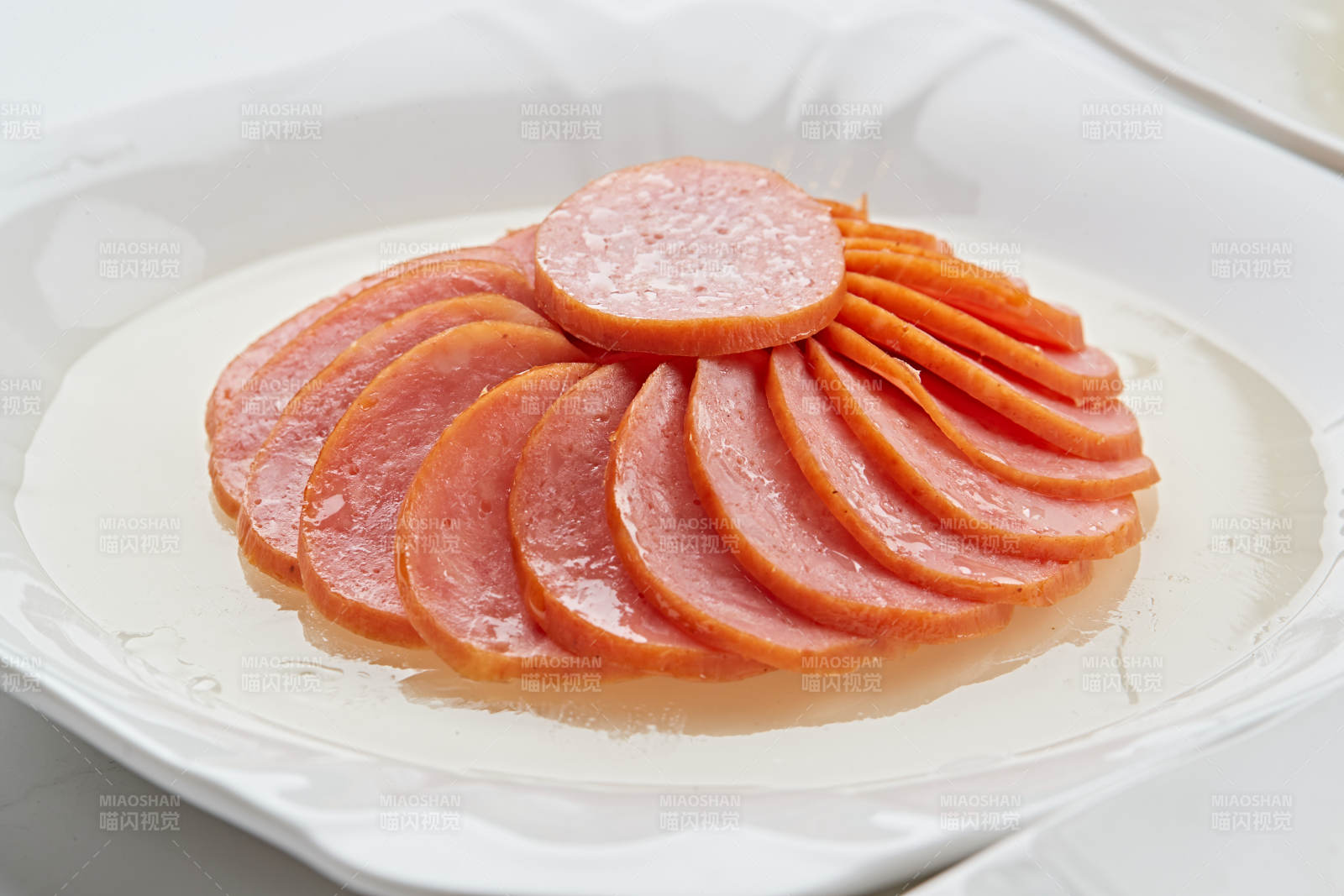 鱿鱼猪耳卷切片图片