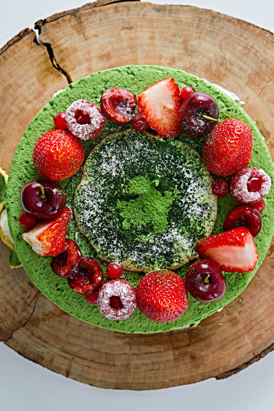 鲜果抹茶禅意鲜奶蛋糕图片