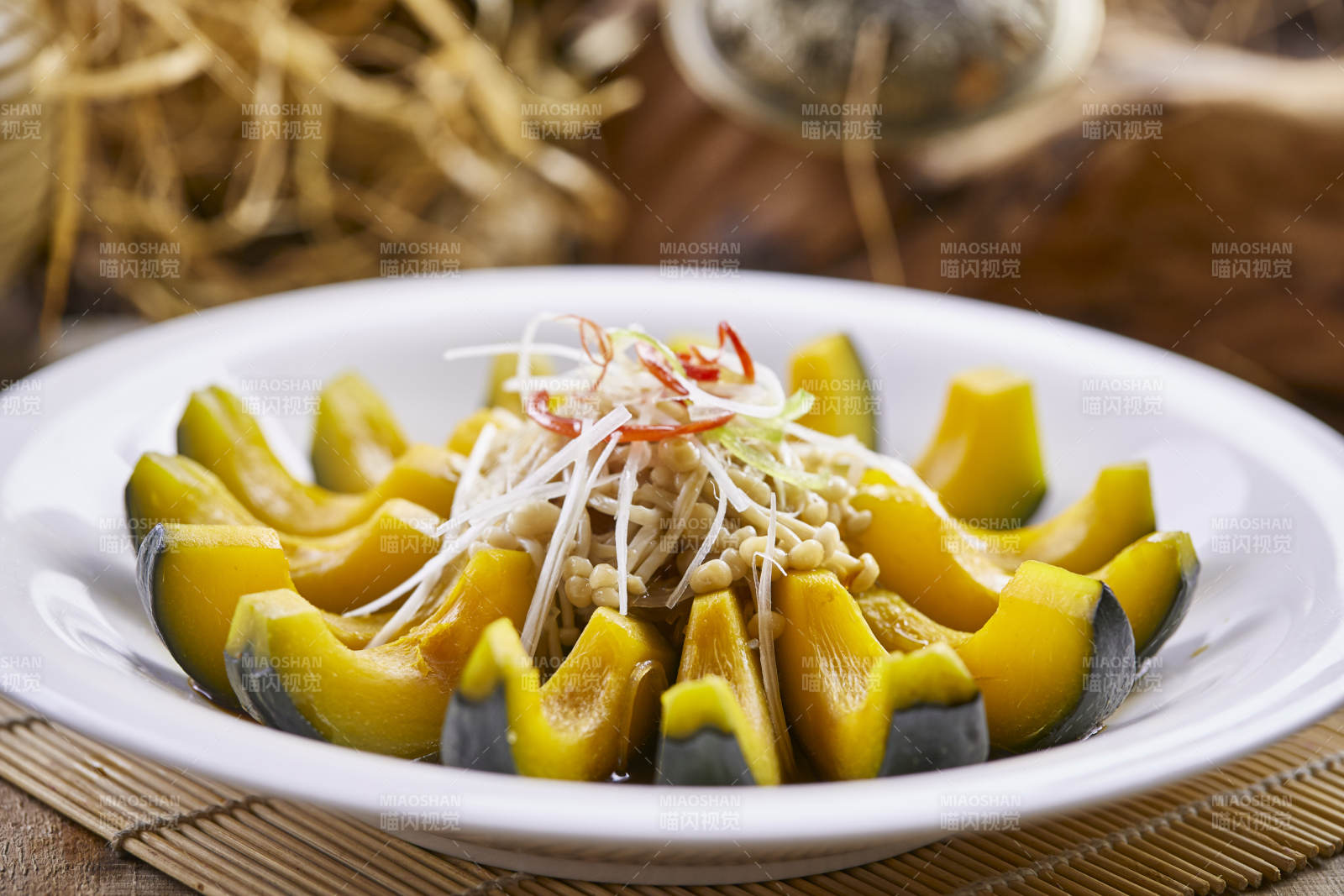 清蒸金针菇云南小南瓜图片