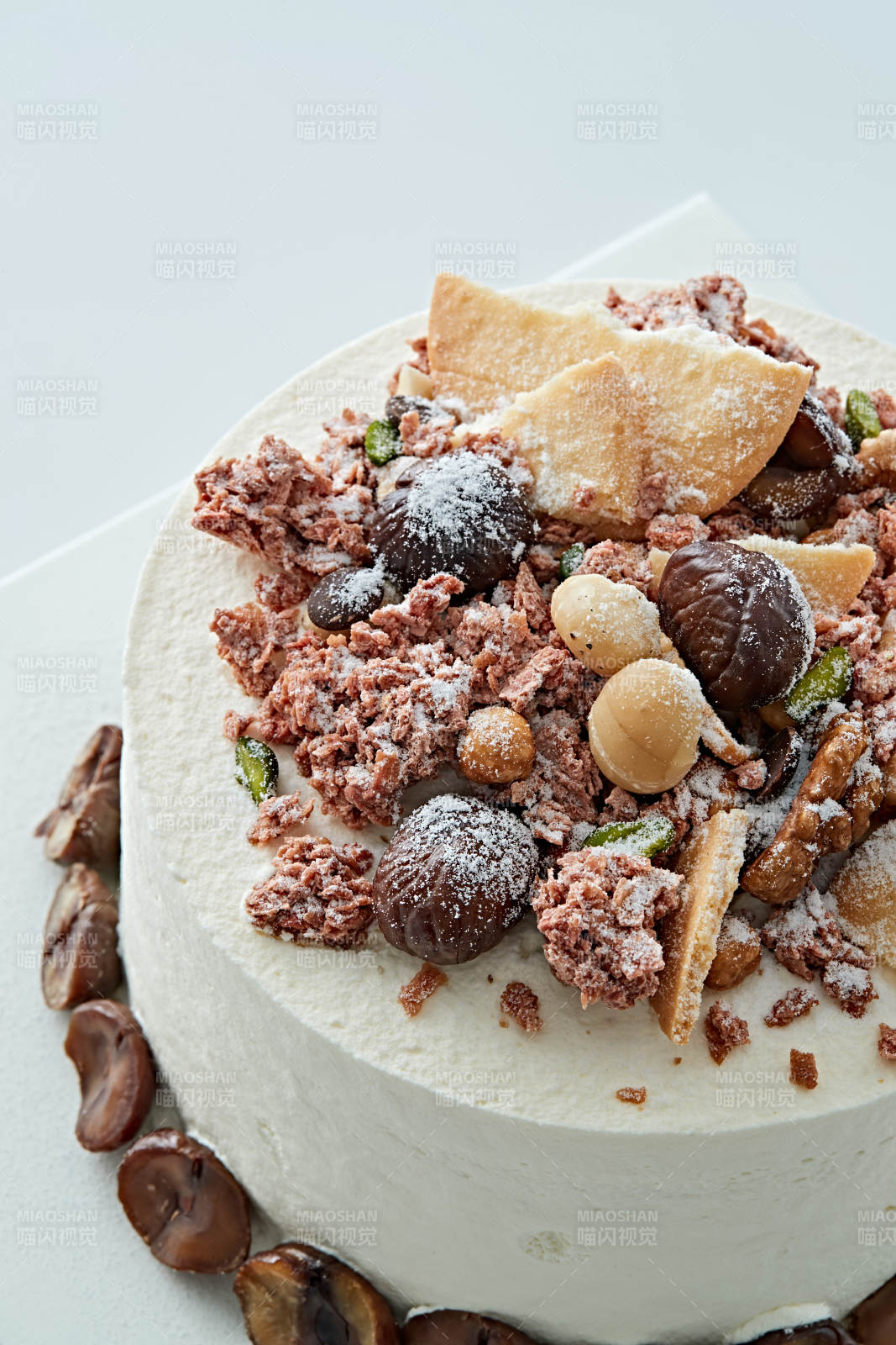 鲜奶油板栗坚果曲奇饼洛丽塔蛋糕图片