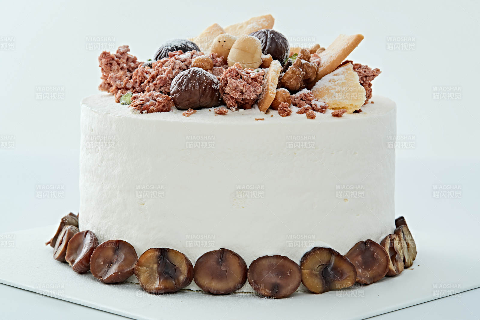 鲜奶油板栗坚果曲奇饼洛丽塔蛋糕图片