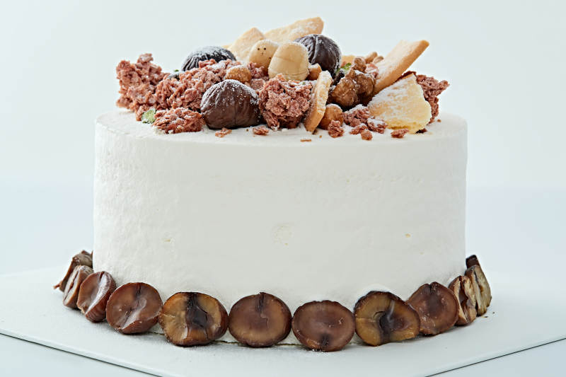 鲜奶油板栗坚果曲奇饼洛丽塔蛋糕图片