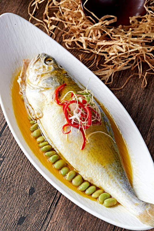 香蒸浓汤大黄鱼图片