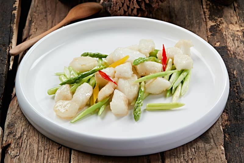 芦笋清炒虾仁图片