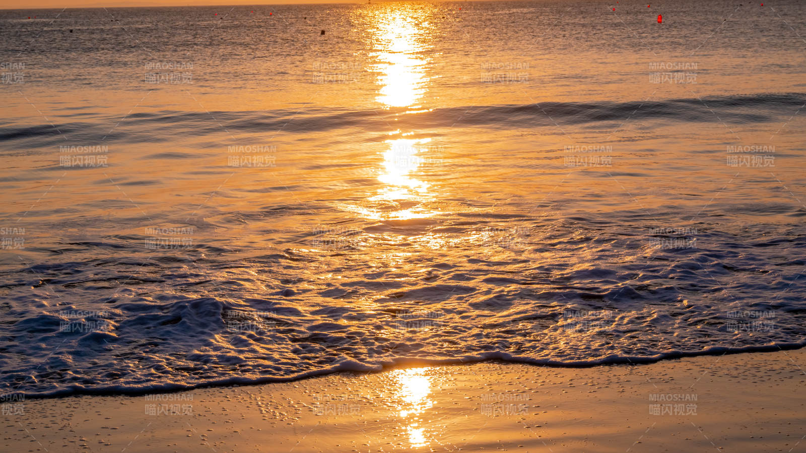 泉州夕阳海浪沙滩图片