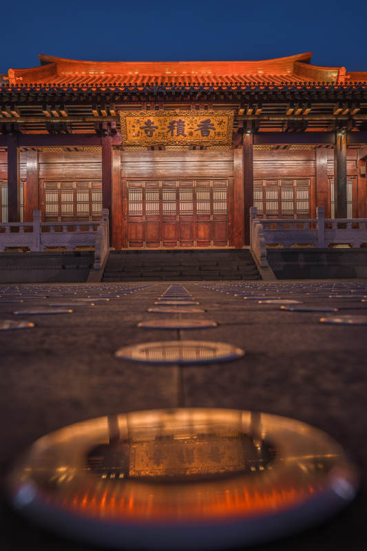 香杭州积寺夜景图片