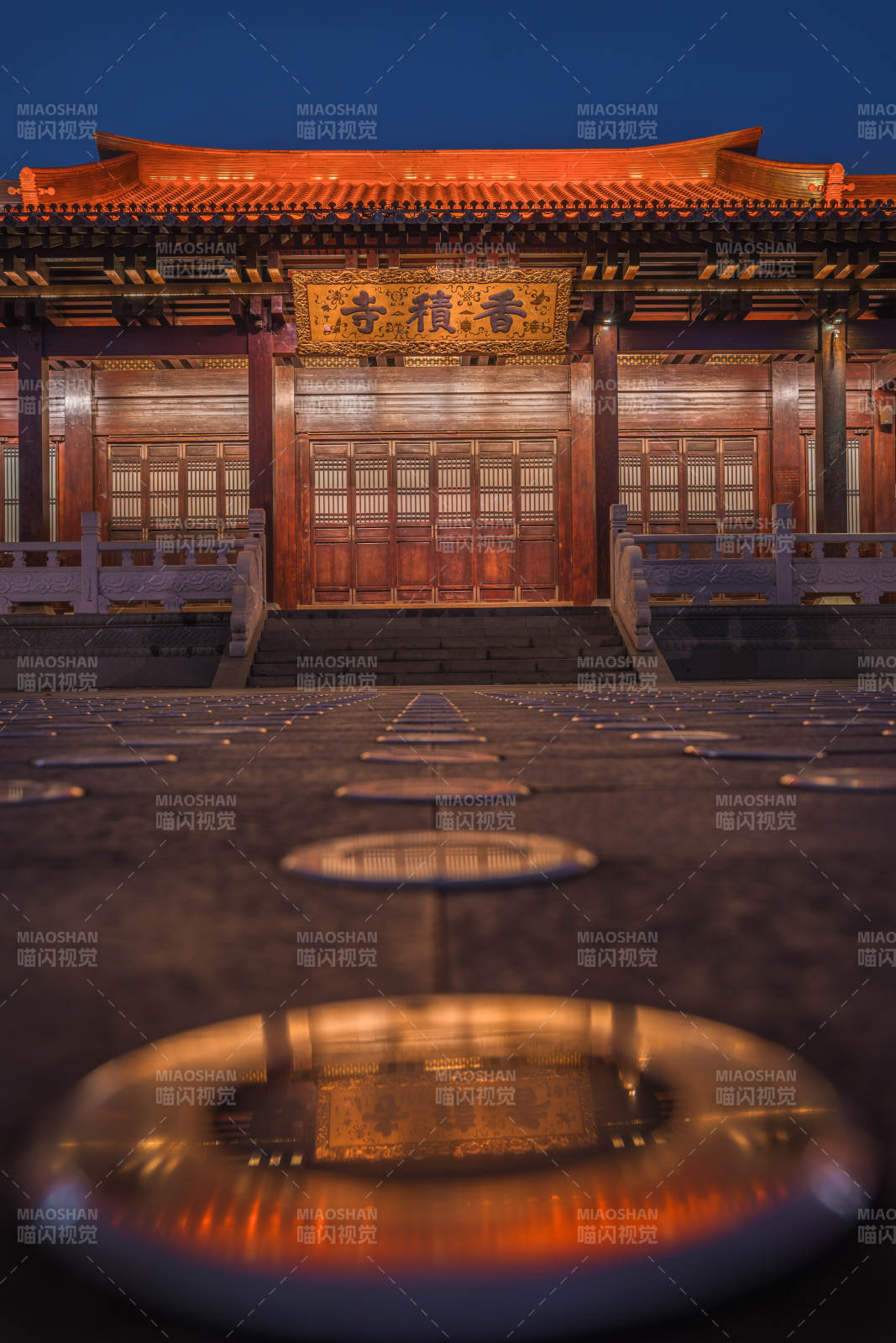 香杭州积寺夜景图片