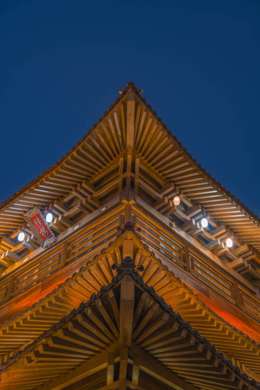 香积寺钟楼夜景图片