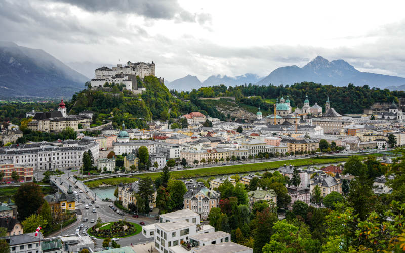 萨尔茨堡全景俯瞰图片