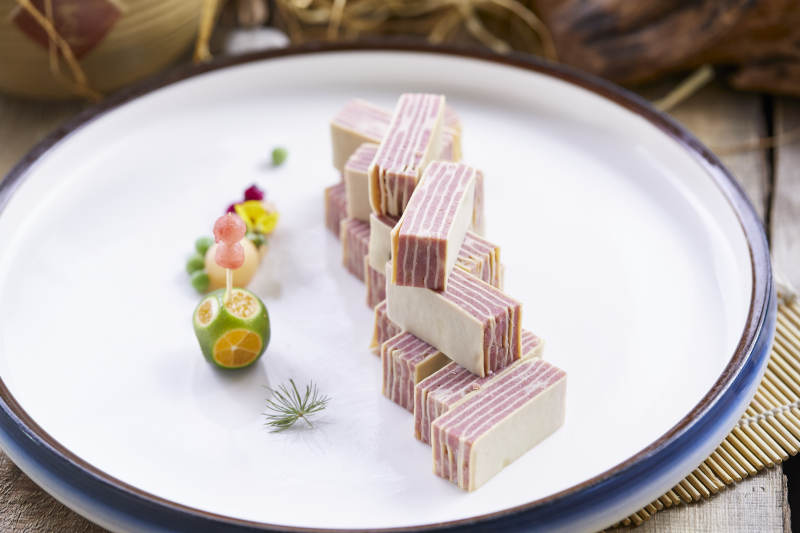 千层豆皮午餐肉图片