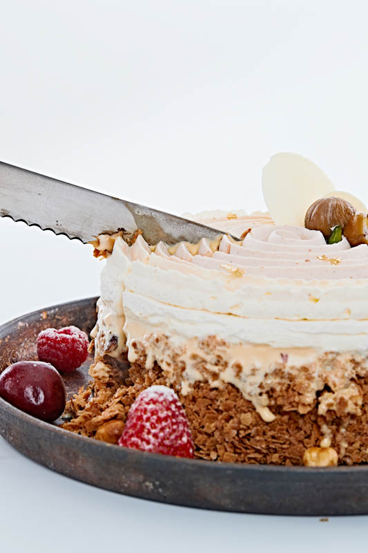 香烤坚果碎烧板栗金箔冰激凌蛋糕图片