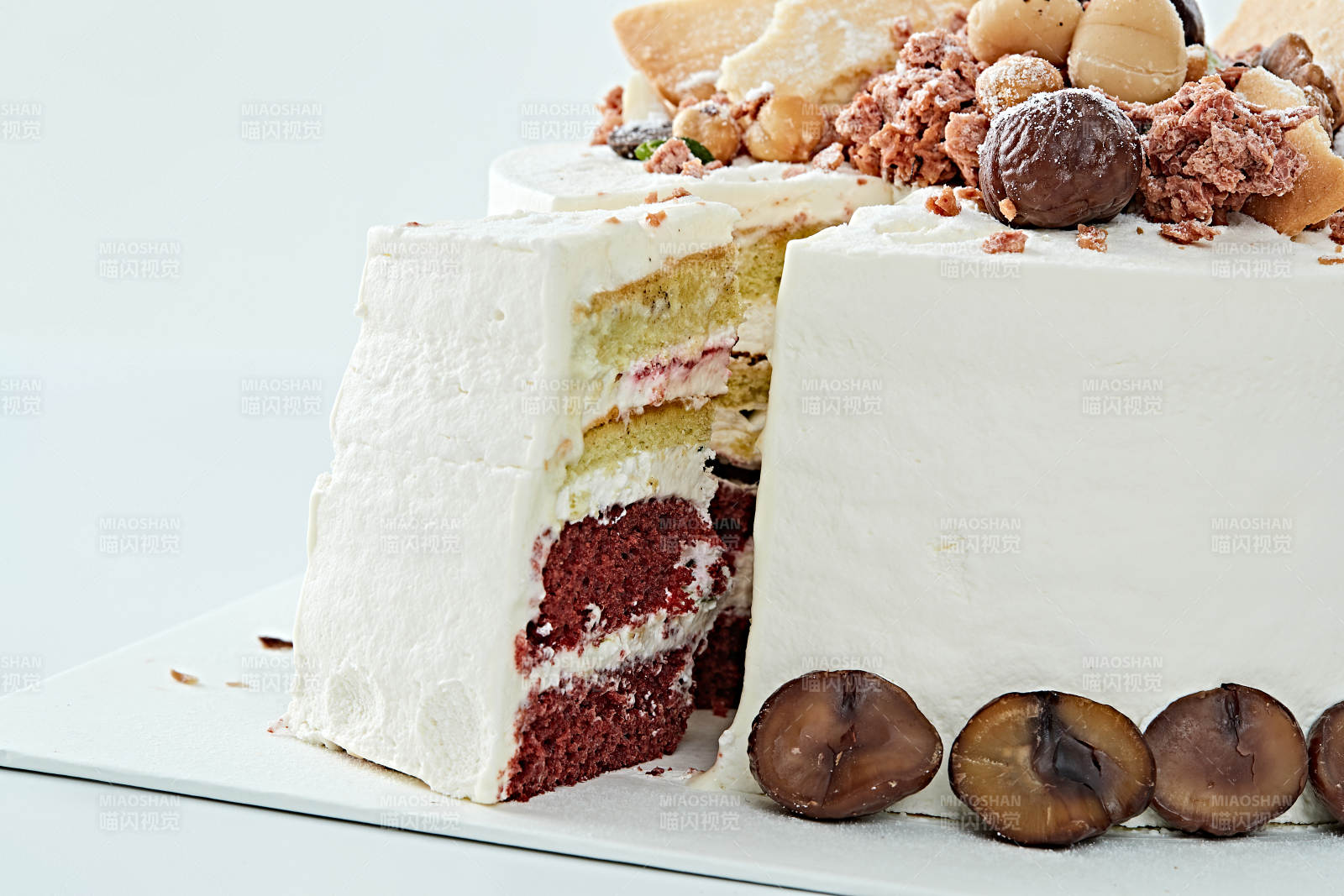 鲜奶油板栗坚果曲奇饼洛丽塔蛋糕图片