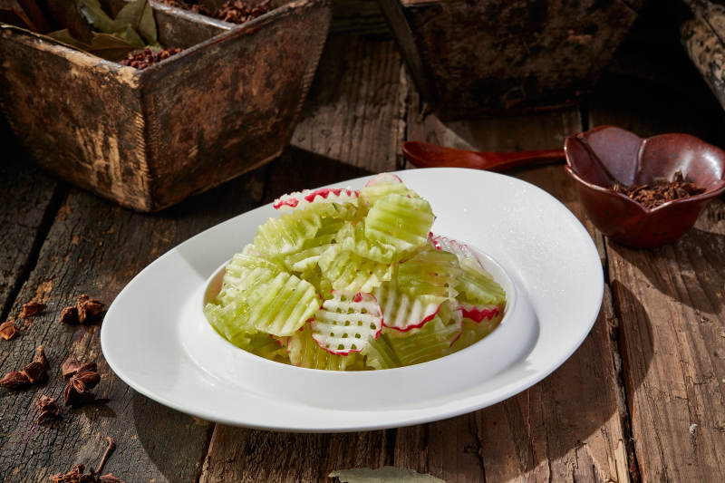 凉拌双脆芦笋樱桃萝卜图片