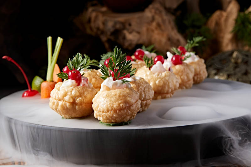 鲷鱼刺身沙拉果味脆皮球图片