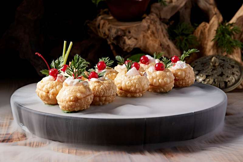 鲷鱼刺身沙拉果味脆皮球图片