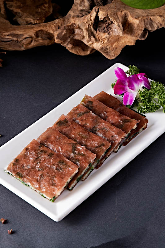 港式脆皮韭菜虾饼图片