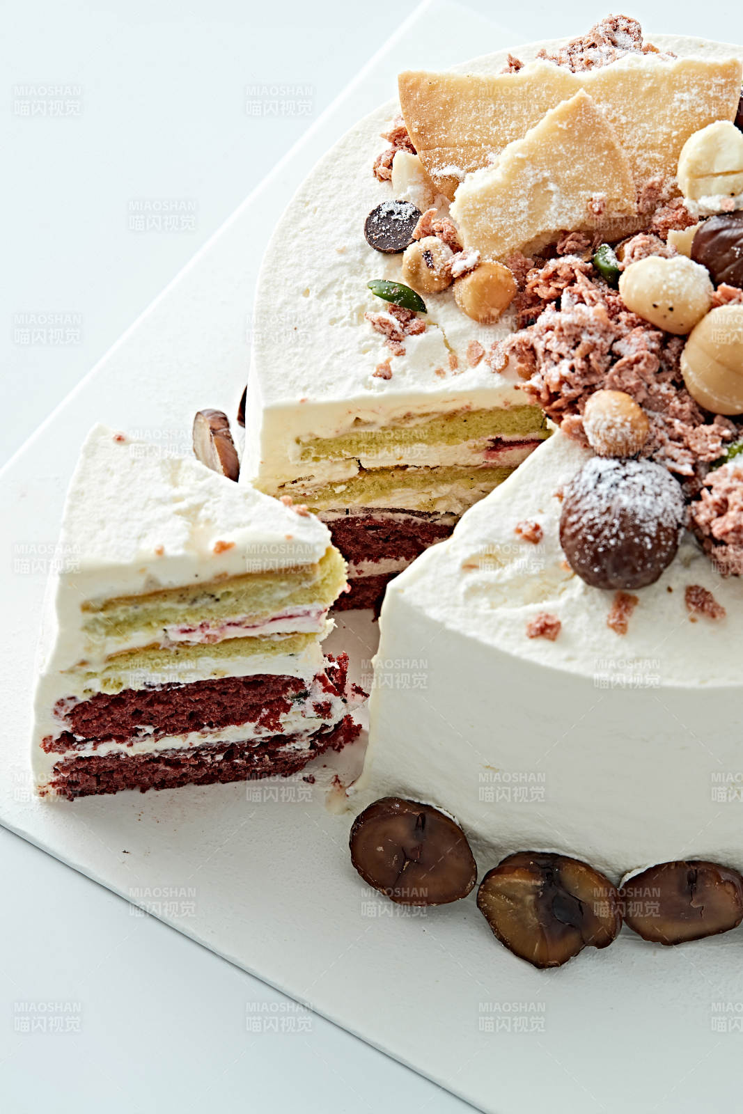 鲜奶油板栗坚果曲奇饼洛丽塔蛋糕图片