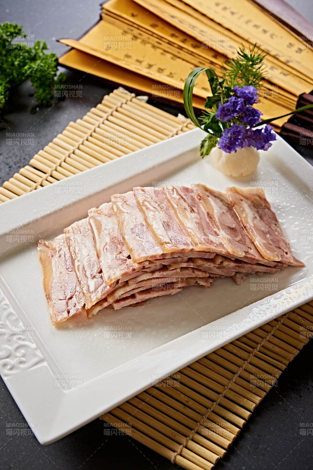 五香压肘花切片图片