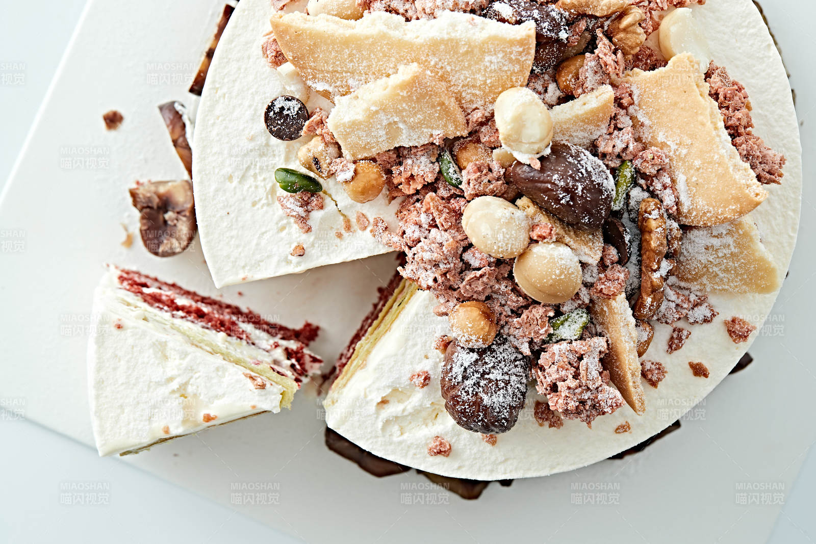 鲜奶油板栗坚果曲奇饼洛丽塔蛋糕图片