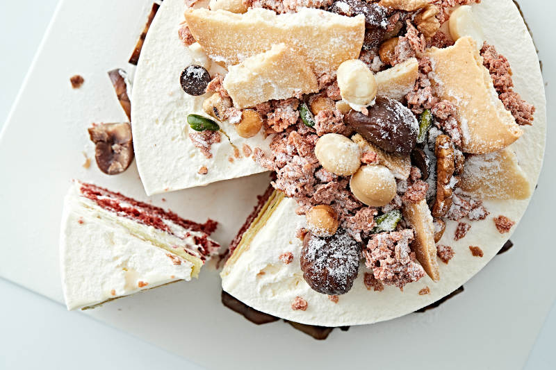 鲜奶油板栗坚果曲奇饼洛丽塔蛋糕图片