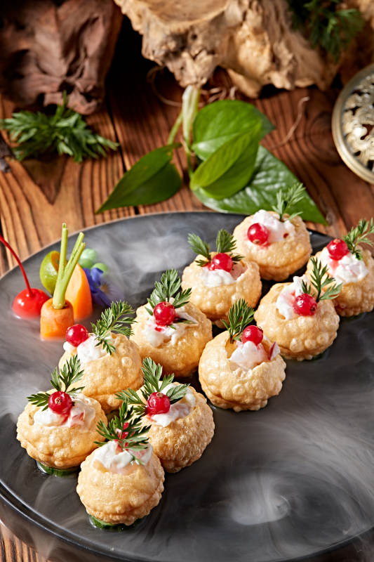 鲷鱼刺身沙拉果味脆皮球图片