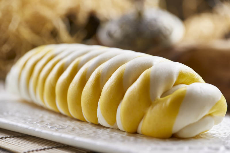 双色蒸花卷图片